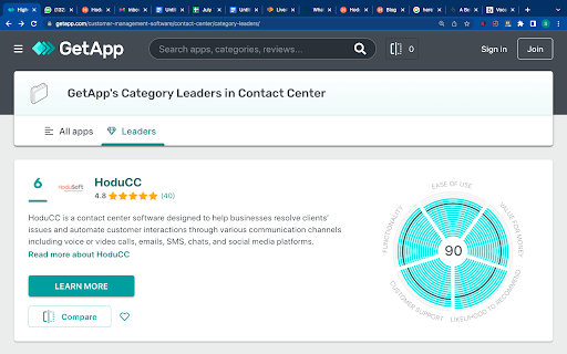 getapp's category leader in contact center